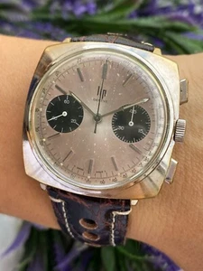 Vintage Chrongraph Manual Valjoux 7730 Square Lip Mens Swiss Made Just Serviced - Picture 1 of 12