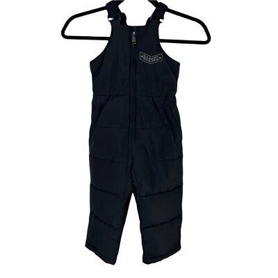 Diesel Kids Logo Snow Pants Bibs Black Overalls Puffer Ski Black Sz 3T Insulated - Image 1 of 4