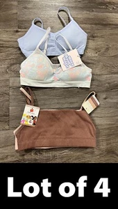 Lot of 4 Girls Hanes for All & More than Magic Bras, Assorted Sz Small & Medium - Picture 1 of 14