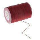 Prettyia 0.5mm Leather Sewing Waxed Thread Cord for DIY Crafts Deep Red