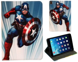 For iPad Pro 9.7 - iPad 9.7 - iPad Air 1-2 Captain America Superhero Case Cover - Picture 1 of 4