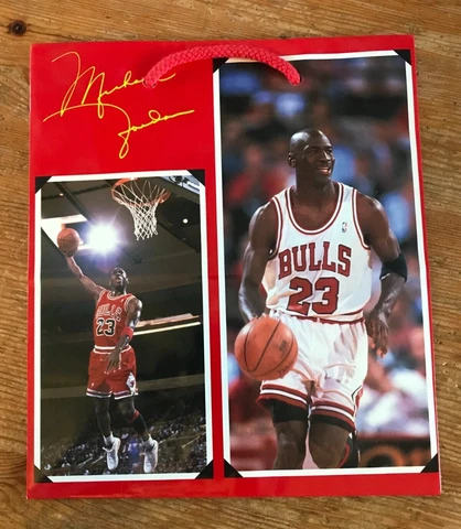 Michael Jordan Vintage Cleo Gift Bag Chicago Bulls, NBA Basketball Cover