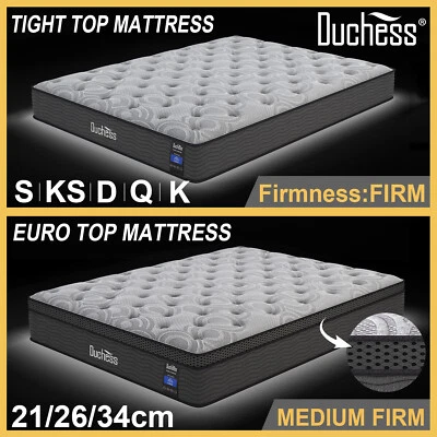 Duchess Mattress Queen Double King Single Bed Top Pocket Spring Firm Foam - image 1 of 4