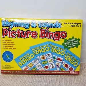 ETA CUISENAIRE Rhyming Sounds Picture Bingo Homeschool Pre-K School Classroom - Picture 1 of 3