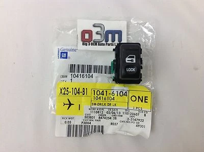 00-05 Chevrolet Venture 00-04 Oldsmobile Silhoutte Ébano INTERRUPTOR DE BLOQUEO DE PUERTA nuevo OE Foto 1 de 4