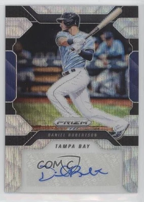 2017 Panini Chronicles Blue Wave Prizm /49 Daniel Robertson Rookie Auto RC - Image 1 of 2