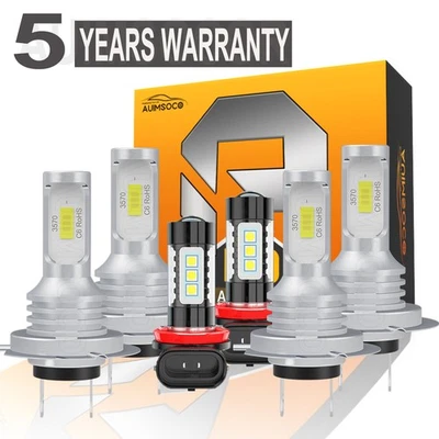 For Freightliner Sprinter 2500 3500 2007-2018 Combo LED Headlight Fog Lamp Bulbs - Imagem 1 de 4