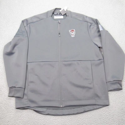 Adidas NC State Talla 2XL Wolfpack Logo Cremallera Completa Chaqueta Gris Béisbol Foto 1 de 4
