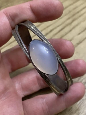 Brazalete pulsera piedra transparente de plata esterlina firmado por diseñador de minas DTR Jay King Foto 1 de 4