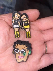 Betty Boop Croc Charms Shoe Charms Set Of 3 Lot New Old School - Picture 1 of 1