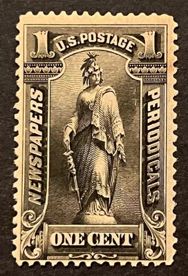 Travelstamps: US Stamps Scott # PR114, 1 Cent Newspaper Stamp Mint MNH OG - Image 1 of 4