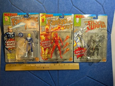 Nuevo Lote De 3 Marvel Super Heroes Fantastic Four Toy Biz 1992 Silver Surfer Foto 1 de 4
