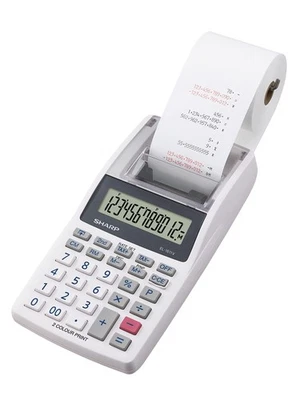 Sharp EL-1611V Printing Calculator Without Adapter Black Single - Image 1 of 4