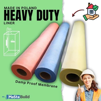 Waterproof Membrane Wet Room Shower Liner Tanking Fleece Under Tile Matting AQUA - Image 1 of 4