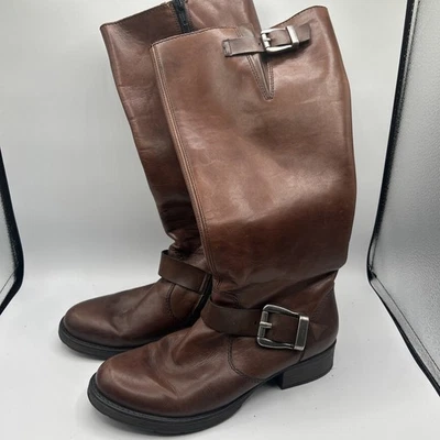 Botas de montar Rieker altas de cuero con cremallera lateral marrón para mujer EUR talla 38 EE. UU. 7-7,5 Foto 1 de 4