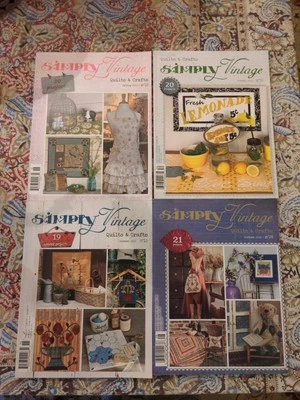 simply vintage quilts and crafts magazine Lot Of 4 #s 15 18 28 35 With Patterns - Image 1 of 4