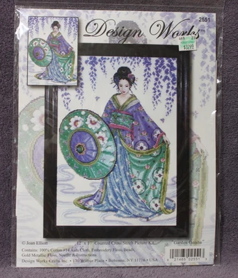 GARDEN GEISHA cross stitch kit JOAN ELLIOTT Design Works  NIP - Image 1 of 2