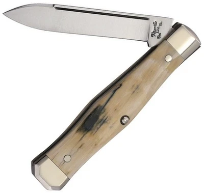 Cuchillo Plegable Titusville Cutlery Lexingtonian 1095HC Hoja de Acero Mango de Hueso Foto 1 de 2