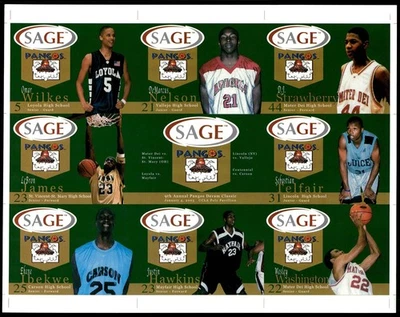 Hoja verde sin cortar Lebron James Rookie Sage Pangos High School 2002-03 *JP2075 Foto 1 de 2