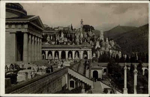 Genua Genova Italien Italia ~1930/40 Campo Santo Friedhof Gräber Menschen Häuser - Bild 1 von 1