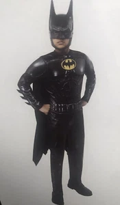 Gesichtsmaske Kinder Jungen Medium 8 Batman Halloween Kostüm Muskel Brust Overall Cape - Bild 1 von 5