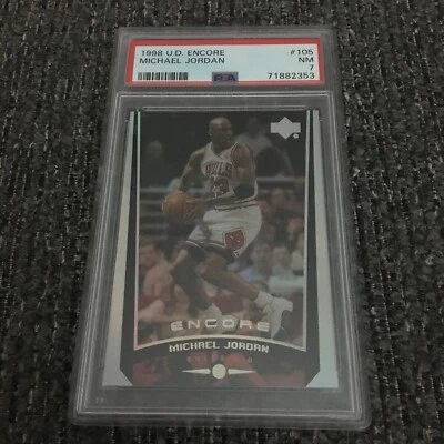 1998 Upper Deck Encore Michael Jordan #105 Graded PSA 7 Chicago Bulls GOAT - Image 1 of 4