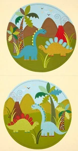 Michael Miller Dino Panel Baumwollstoff 18" Kissen Applikation Quilt - Bild 1 von 1