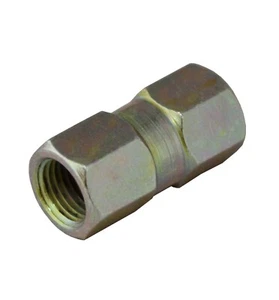 M10 x 1mm Female Brake Line Connector Joiner Straight Union In-Line 3/16" Pipe - Picture 1 of 4