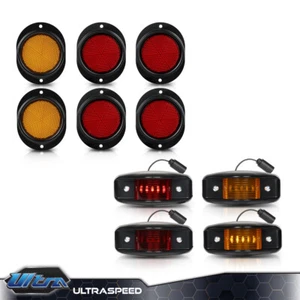 New Fit For Humvee LED Side Marker Light Kit With Reflector / Black - Picture 1 of 12