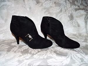KATHY VAN ZEELAND Suede Ankle Boots VZolga Shoes - New without Box 7.5M