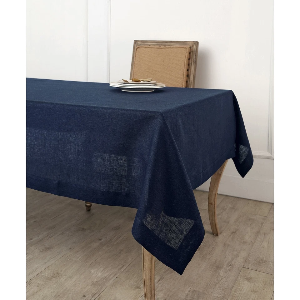 Solino Home 100% Pure Linen Tablecloth for Fall Kitchen Dining Solid Flax Fete - Image 1 of 1