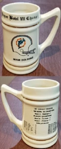 Miami Dolphins PERFECT SEASON Ceramic Stein Mug 17-0 Super Bowl VII Champs 1972 - Picture 1 of 10