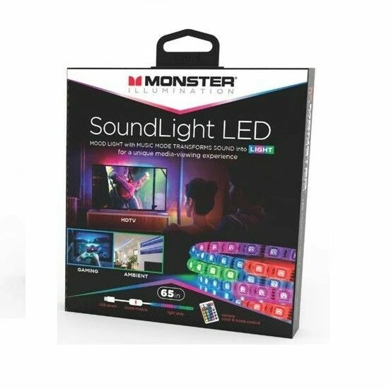 Monster Illumination Sound-Activated LED 6.5 ft. Light Strip with Remote