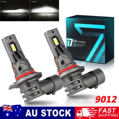 2x 9012 HIR2 LED Headlights Bulbs 100W 10000LM High Low Beam 6500K Super Bright - image 1 of 4