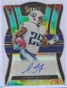 ADOREE JACKSON 2017 PANINI SELCT TIE DYE PRIZM DIE CUT ROOKIE AUTO RC #D 10/15 - Picture 1 of 1