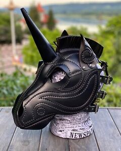 Unicorn  genuine leather mask