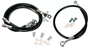 Streamline Steel Braided Brake Lines Black +1" Front +0" Rear TRX 450R TRX 450ER - Bild 1 von 3