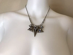 Women's Swarovski Brand Silver Crystal Statement Necklace, Pre-Owned - Picture 1 of 10
