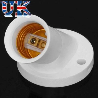 Angle E27 Oblique Screw Light Bulb Base Lamp Base Wall Lamp Holder Bulb Socket - Image 1 of 4
