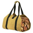 Canvas Firewood Carry Bag Camping Firepalce Wood Bag with Straps Handles