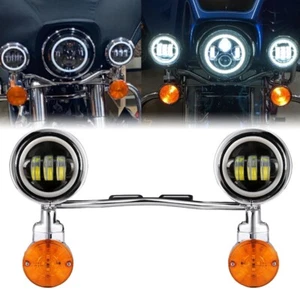 LED Fog Turn Passing Light Bar For Yamaha V-Star XVS 1300 650 950 Custom Classic - Picture 1 of 12