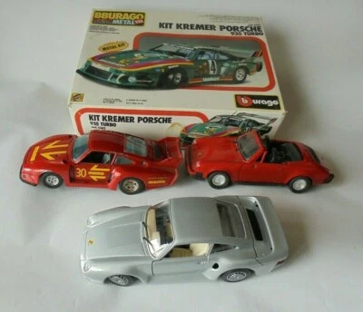 Porsche 935TT 911SC 959 Bburago Polistil 1/24 1/25 Modelo x 3 + Caja Repuestos Reparación Foto 1 de 4