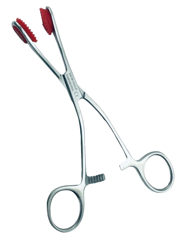 SALIM GROUP Young Tongue Forceps Surgical Dental Veterinary Body Piercing Instruments 2 Pcs