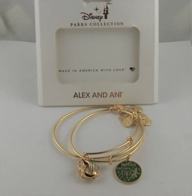 Disney Alex and Ani Peter Pan "Never Grow Up" 2018, SG, Novo sem etiquetas, Alex and Ani Box - Imagem 1 de 3