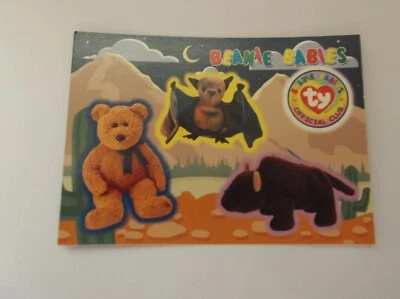 Ty Beanie Babies Official Club "NIGHT HUNTERS 2" #4 Sticker Trading Card 1999 - Image 1 of 2