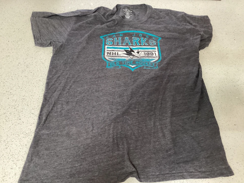 Camiseta San Jose Sharks Old Time Hockey NHL 1991 XXL carbón All Guts no Glory Foto 1 de 4