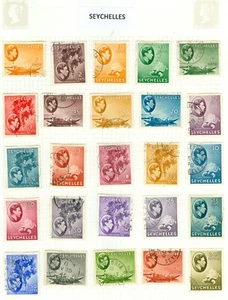 SG 135-149 Seychelles 1938-49. 2c-5r set of 25. Very fine used CAT £275 - Picture 1 of 1