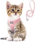 Fida Comfy Dog Cat Harness W/ Leash Vest Escape Proof, Breathable Pink Xxxs