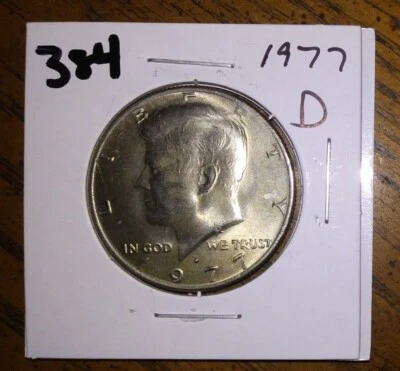 1977 - D Mint - Kennedy Half Dollar Coin - USD  Lot# 384 - Image 1 of 2
