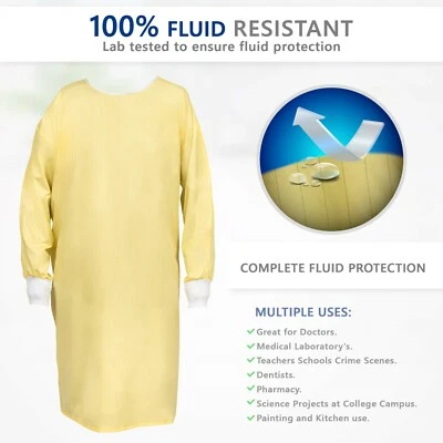 Paquete de 6 vestidos aislantes lavables de 100 ciclos de lavado por vestido Foto 1 de 4